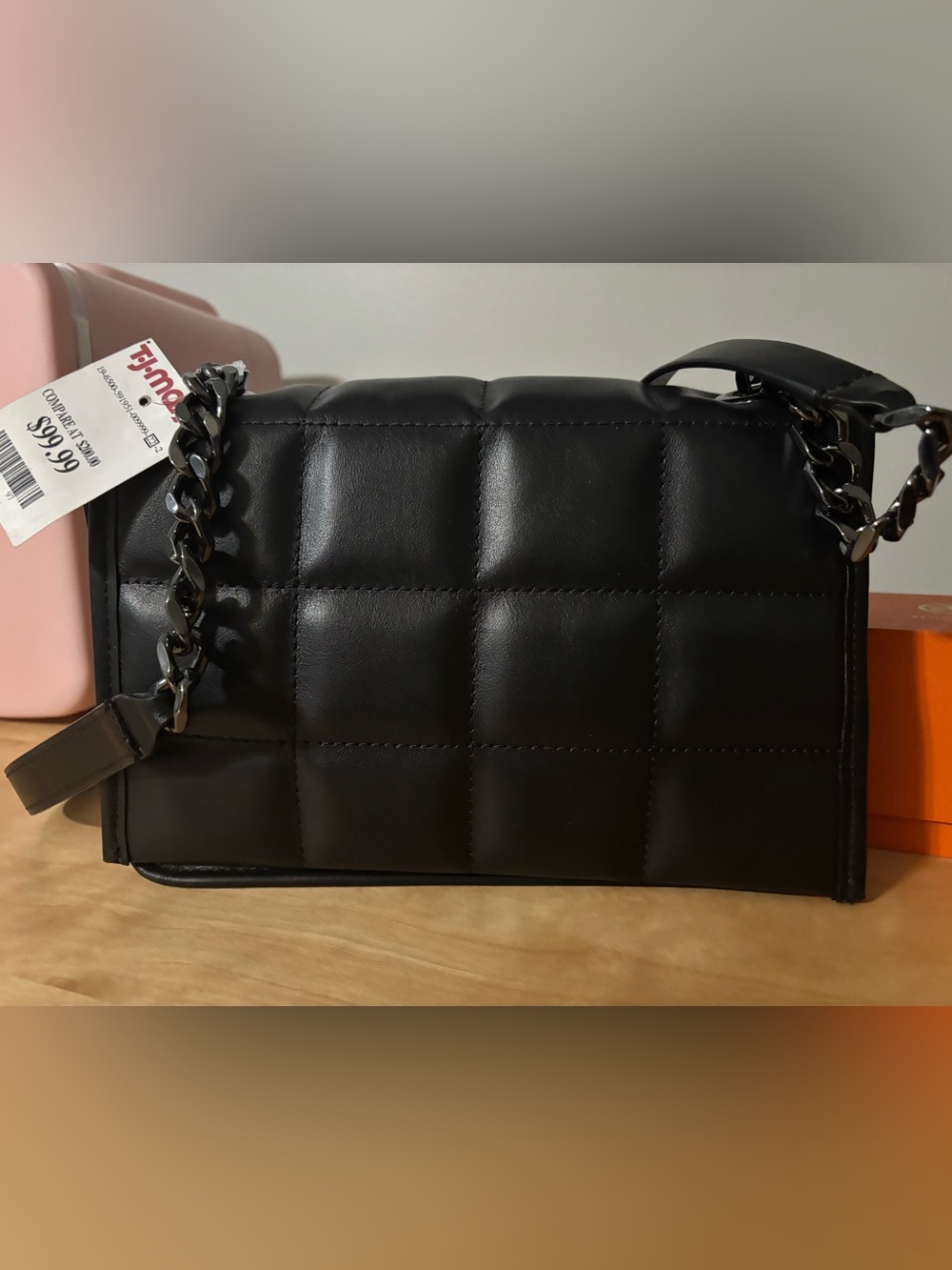 Black Quilted Chain-Detail Shoulder Bag - Rebbecca minkoff